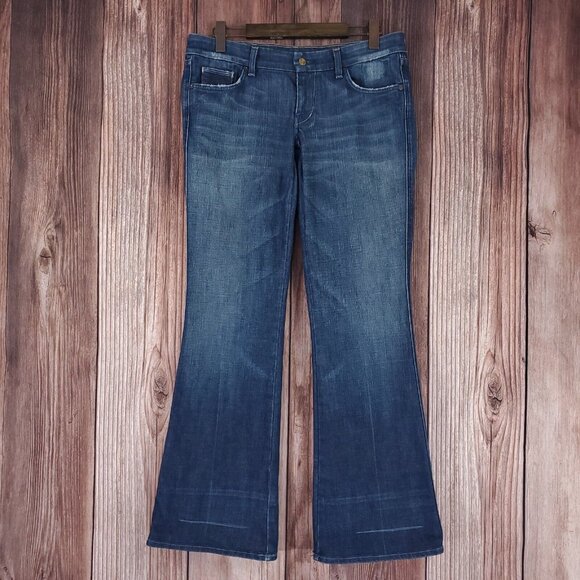*Flaws Read* Citizens of Humanity Jenner Womens Size 32 Flare Leg Jeans Stretch - Picture 1 of 14